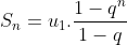 S_n=u_1.\frac{1-q^n}{1-q}